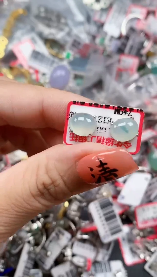 银S925镶嵌戒指翡翠天然A货缅甸翡翠