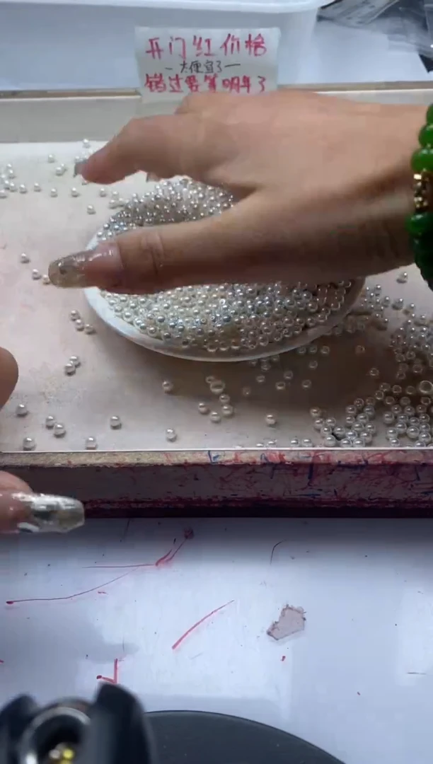 【闪购商品】拼合珍珠（马贝珠）颈饰未镶嵌w842贝珠4mm*60颗