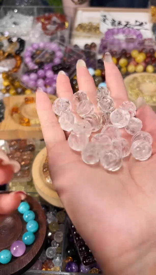 【闪购商品】水晶手串未镶嵌白水晶凤九球一个宽卡约12