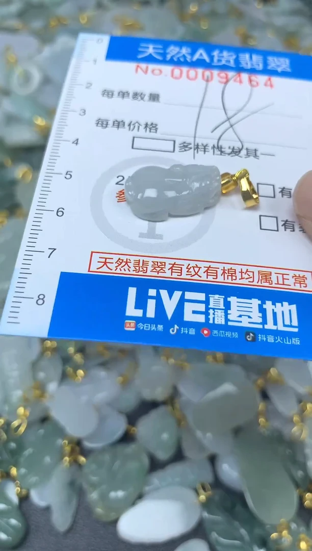 颈饰未镶嵌翡翠净货挂件-9464