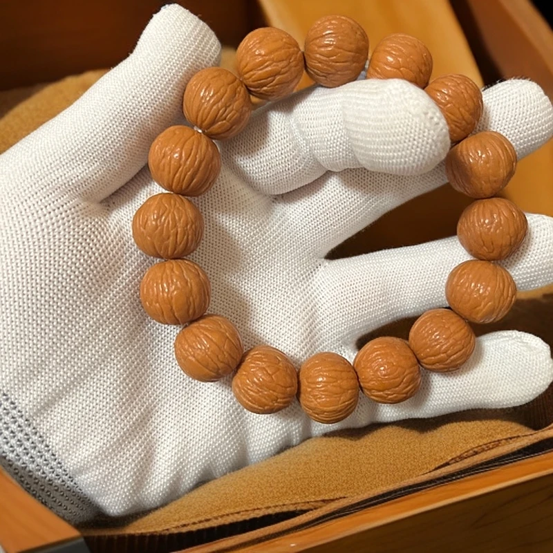 精品老树凤羽手串尺寸15左右