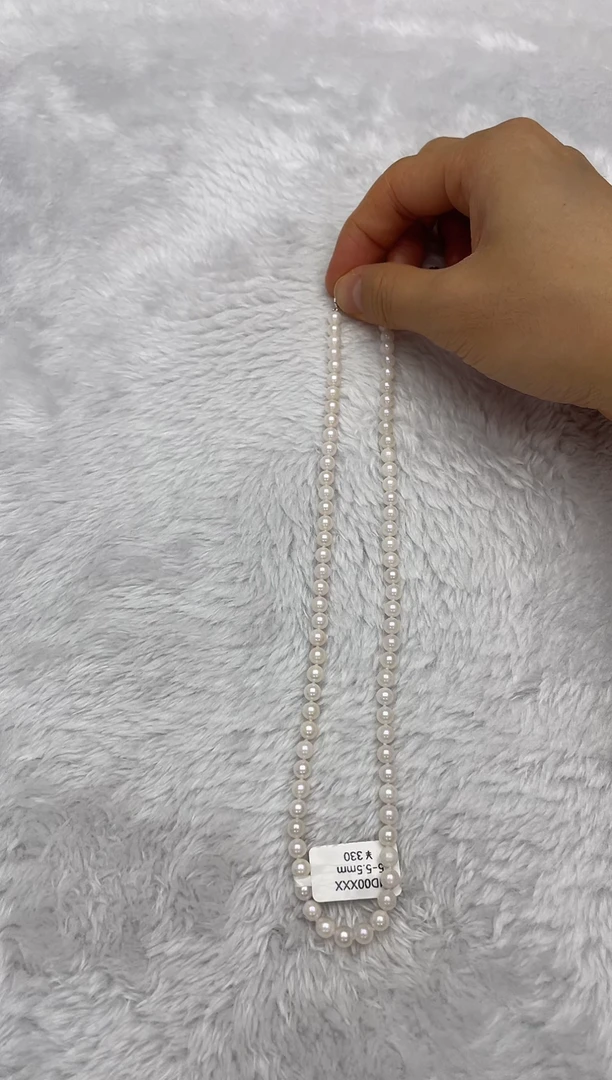 项链银S925镶嵌海水珍珠AK5-5.5mm