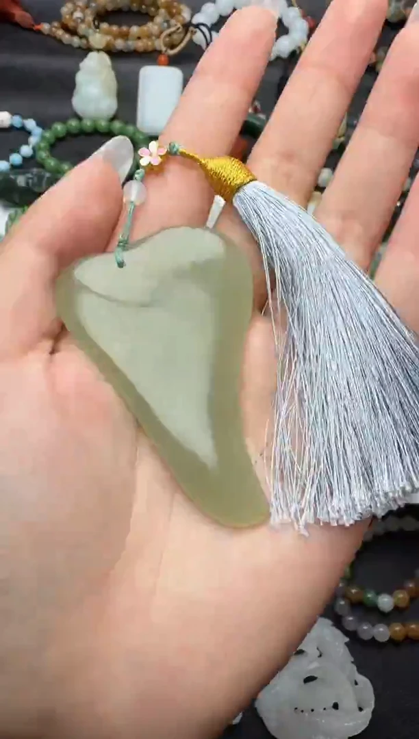 未镶嵌和田玉挂件刮痧板