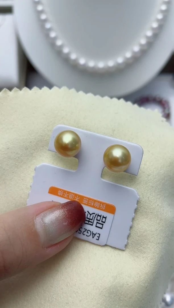 【闪购商品】海水珍珠耳饰18K金镶嵌W31