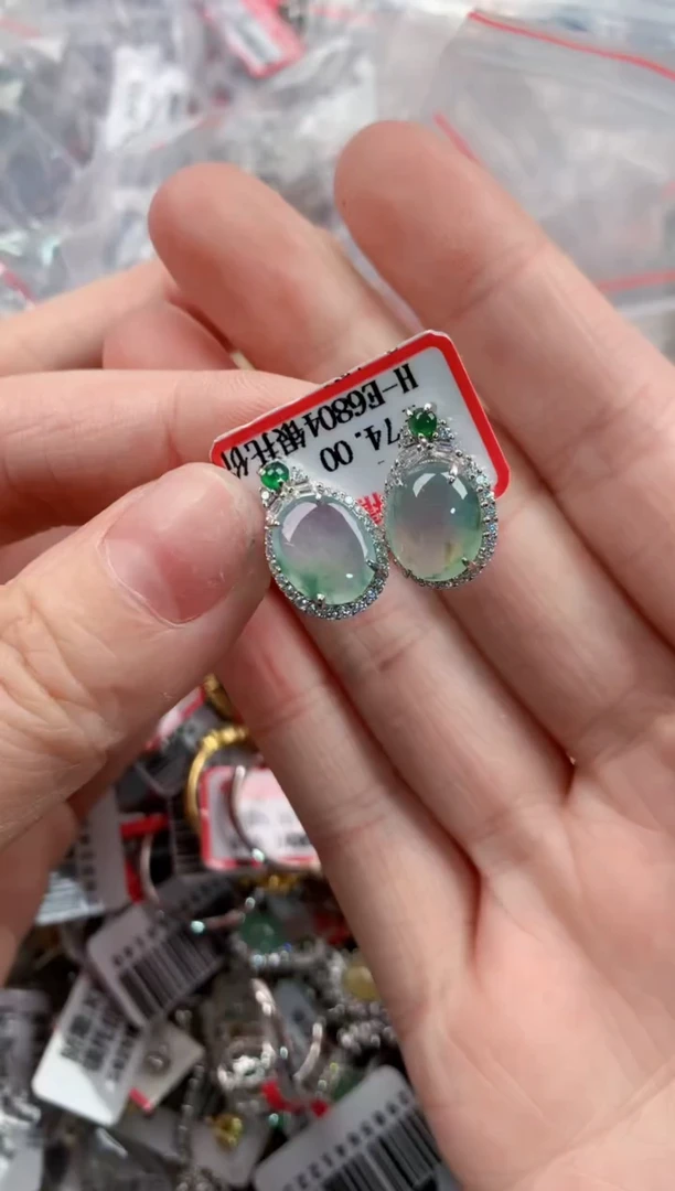 银S925镶嵌戒指翡翠3333----8
