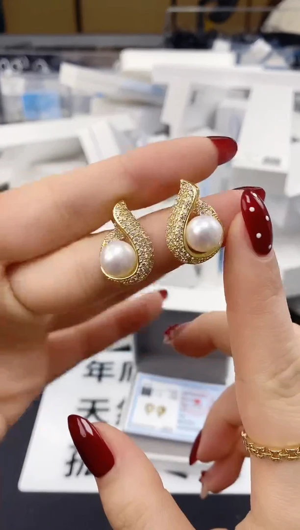 未镶嵌耳饰淡水珍珠ED1038