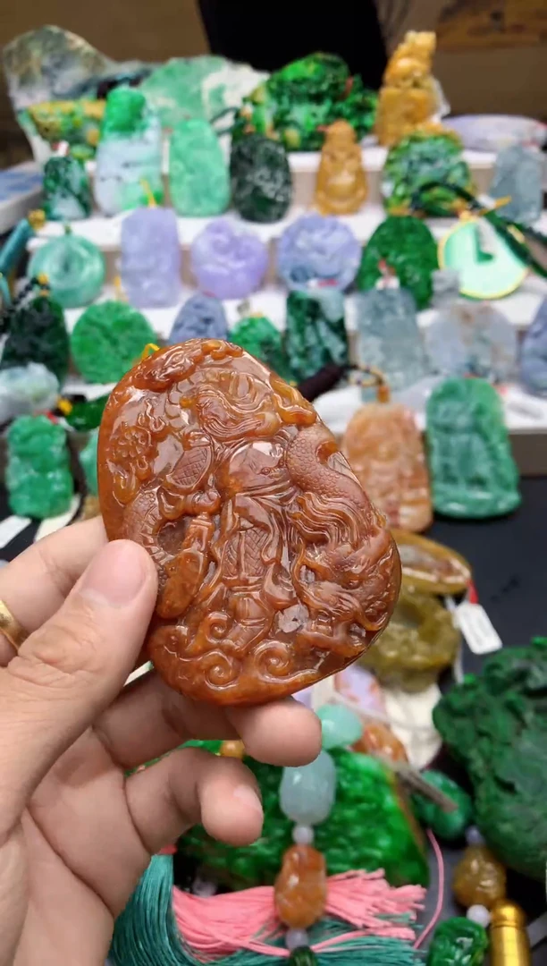 颈饰未镶嵌翡翠清*天然A货翡翠