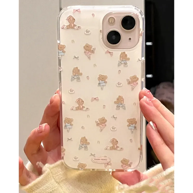 小熊iPhone16ProMax适用苹果手机壳15/13/12/14xr/11/78