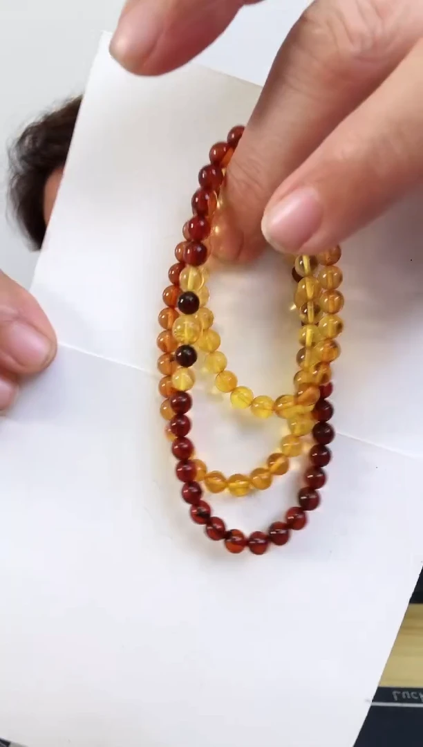 未镶嵌琥珀裸石项链