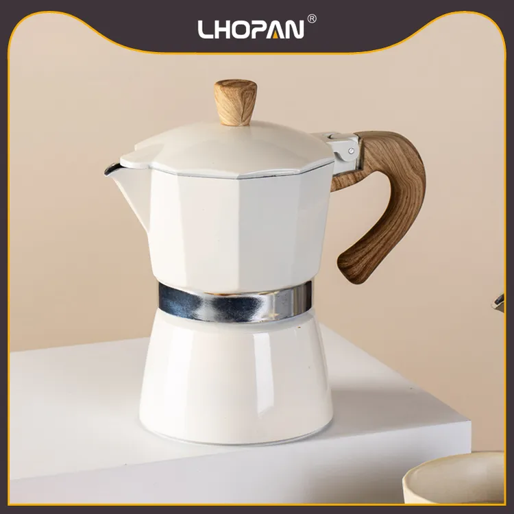 L'HOPAN/欧烹摩卡壶单阀咖啡手冲壶手冲咖啡壶套装意大利萃取壶小
