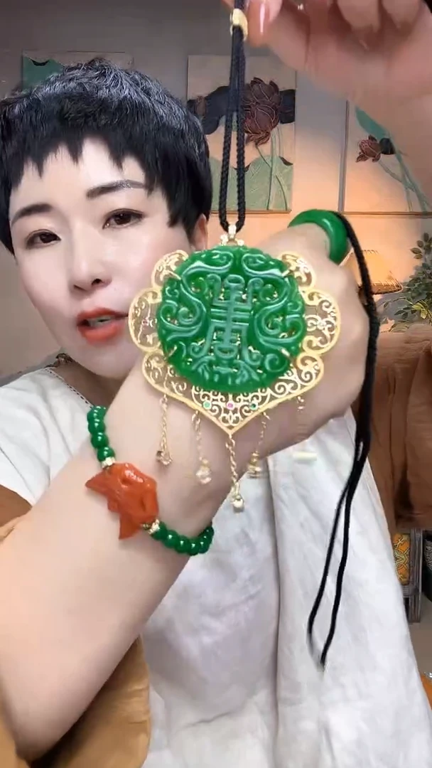 吊坠(赠链)合金翡翠158