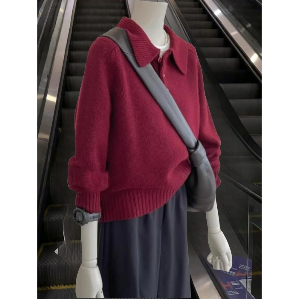 真心推荐！颜值拉满！！安可拉红显白上衣针织衫女宽松显瘦洋气毛衣