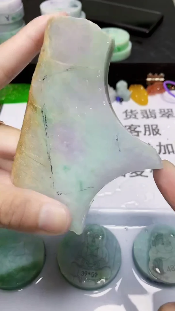 翡翠裸石缅甸天然翡翠A货973