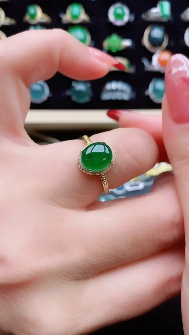 【闪购商品】翡翠戒指银S925镶嵌321321