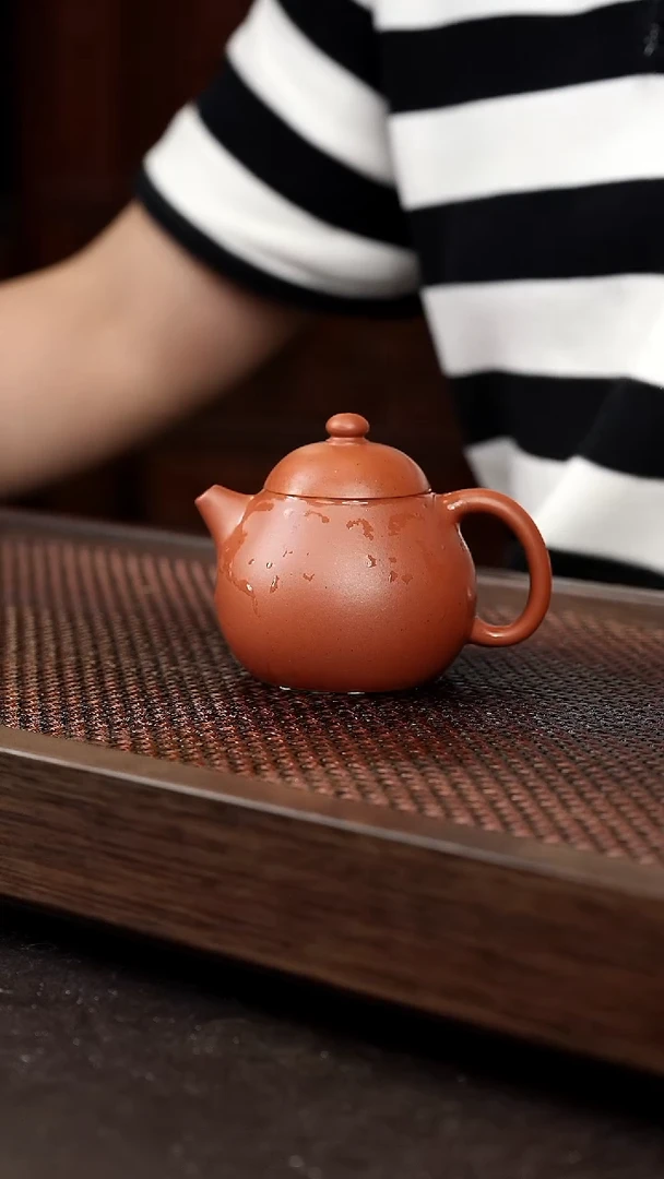 茶壶紫砂大红泥龙蛋