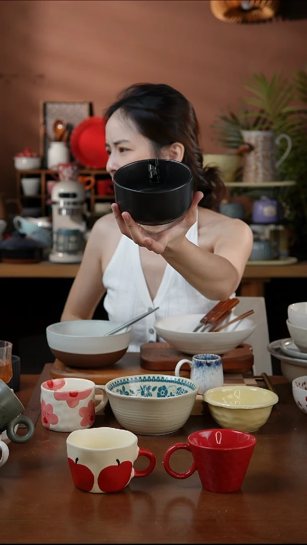 瓷片4.5英寸黑色饭碗 微瑕 凑满20发货