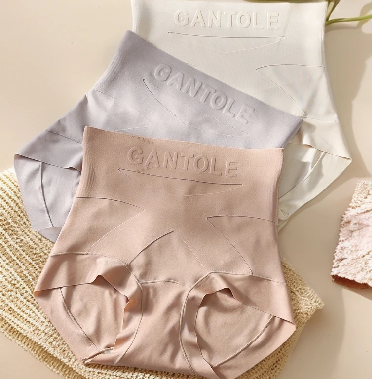 【交叉收腹提臀轻塑裤】粉底液3合1内裤无痕透气中高腰内裤产后美体