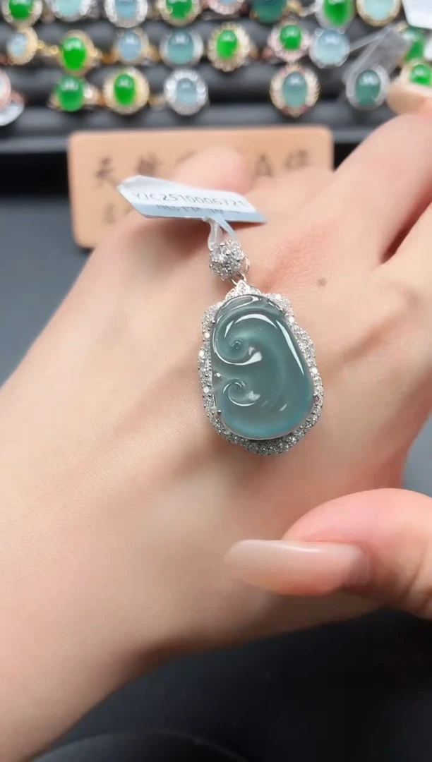 银S925镶嵌戒指翡翠111