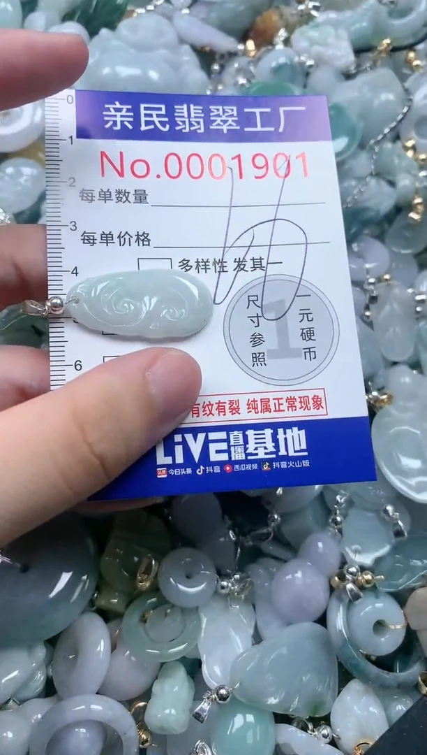 翡翠未镶嵌吊坠(不含链)1901