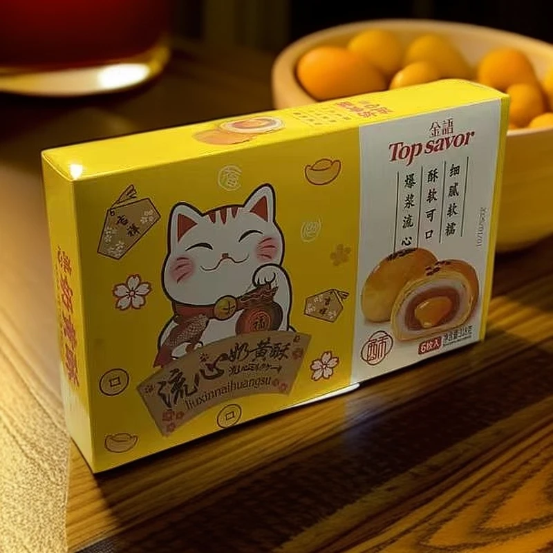 金语流心奶黄酥（招财猫318g*2盒