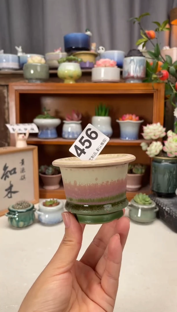 瓷片456知木小芳花盆