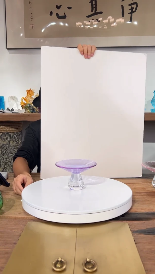 【闪购商品】摆件A22紫罗兰坚果碟水晶琉璃摆件