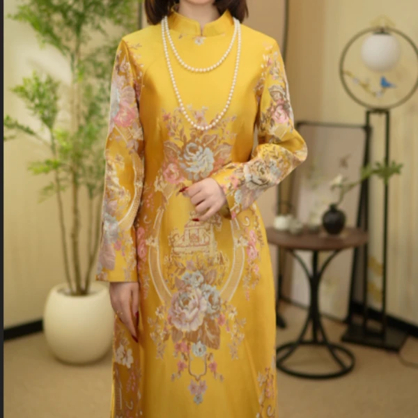 2025春季新款【青花瓷】国风古韵提花刺绣古风中式改良旗袍HS258016