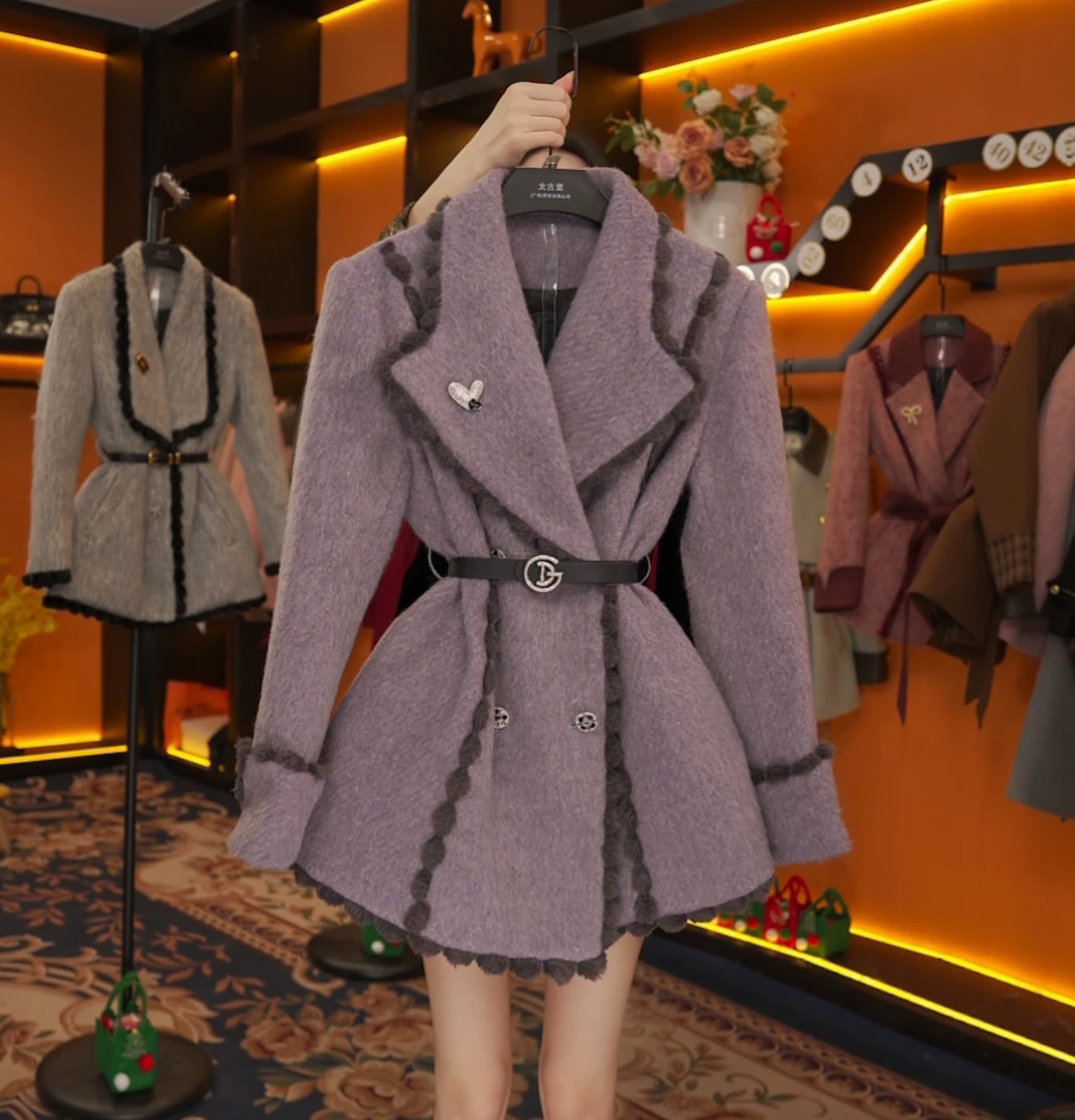 【vivian】白鸭绒羽绒服冬季设计师轻奢气质收腰外套LOVES-A1548