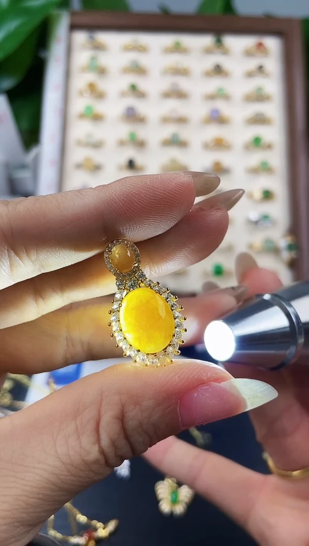 颈饰银S925镶嵌翡翠12