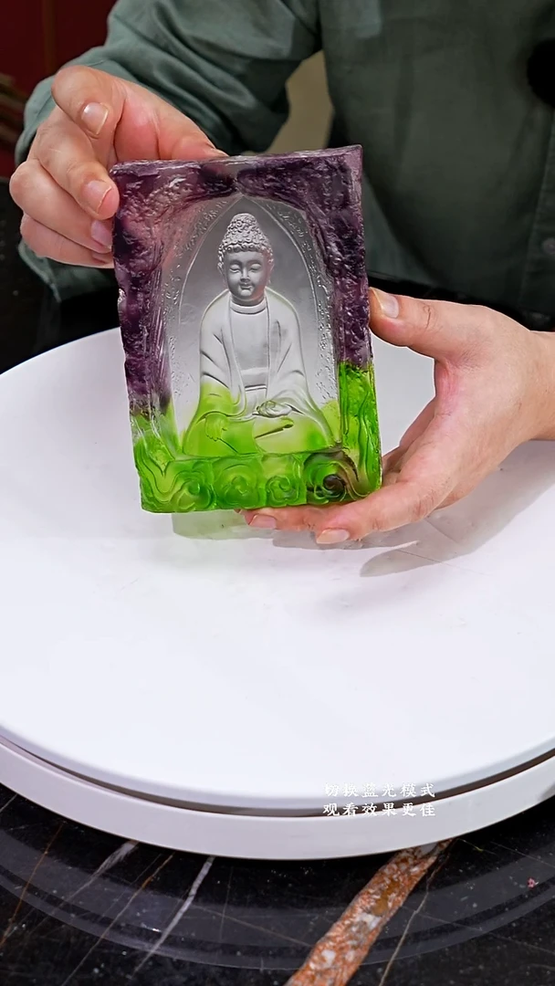 摆件琉璃石窟释迦摩尼