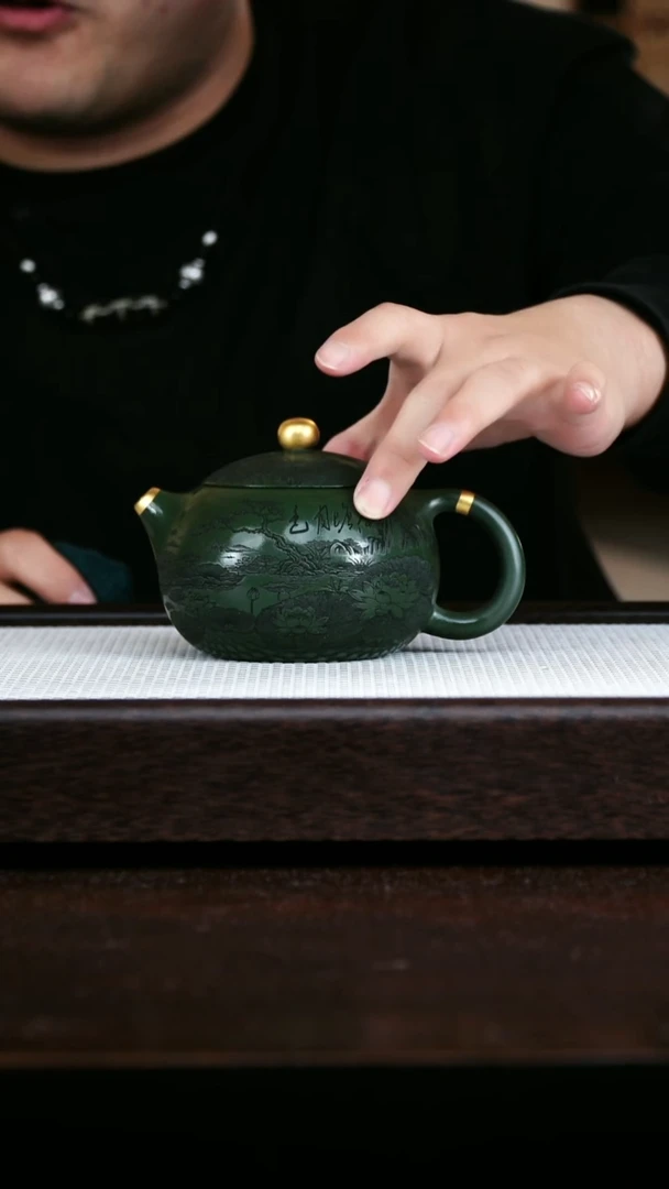 茶壶紫砂绿泥西施300cc