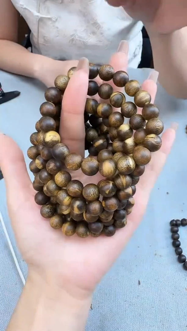沉香手串1009紫棋圆珠单圈多样性发一