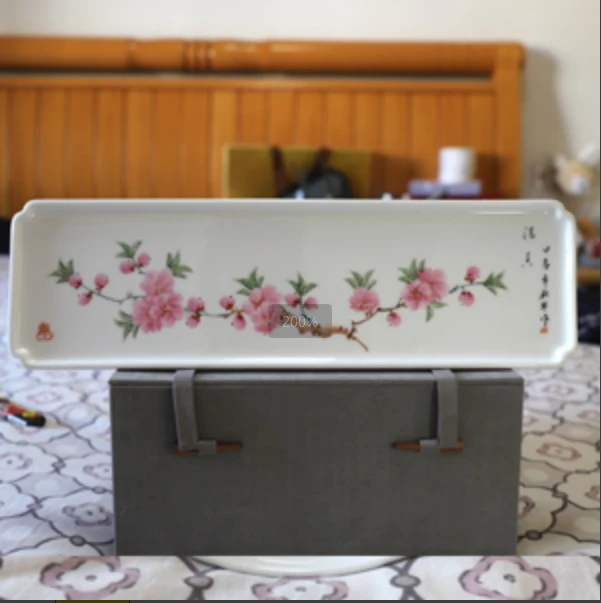 LQ15水点桃花长茶托壶承