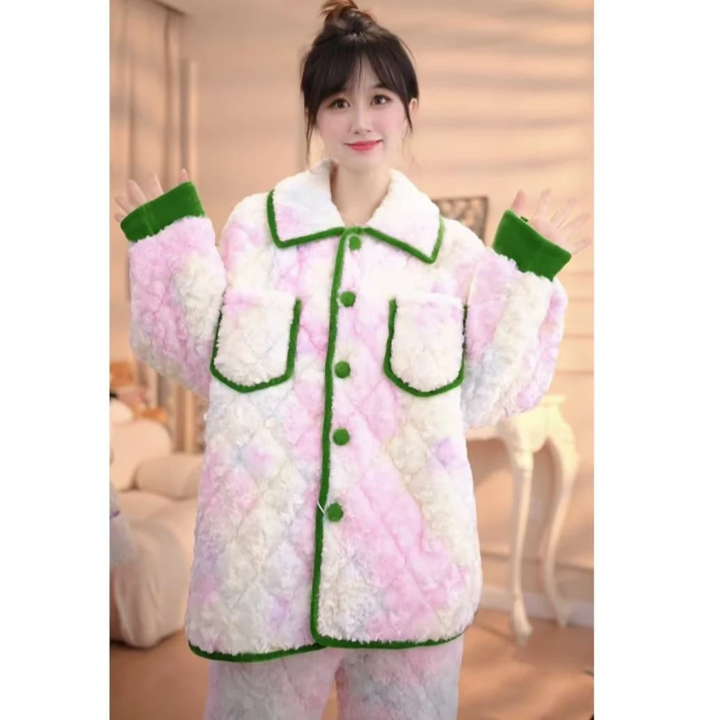 C0101冬季睡衣套装原创潮流高货加绒加厚套装可外穿