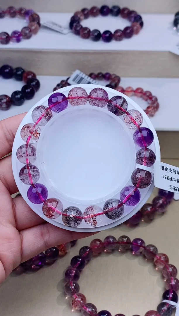 未镶嵌手链水晶黑加仑超七10m+