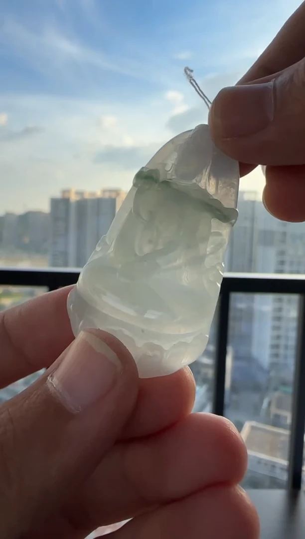 颈饰未镶嵌翡翠天然翡翠A货孤品一件