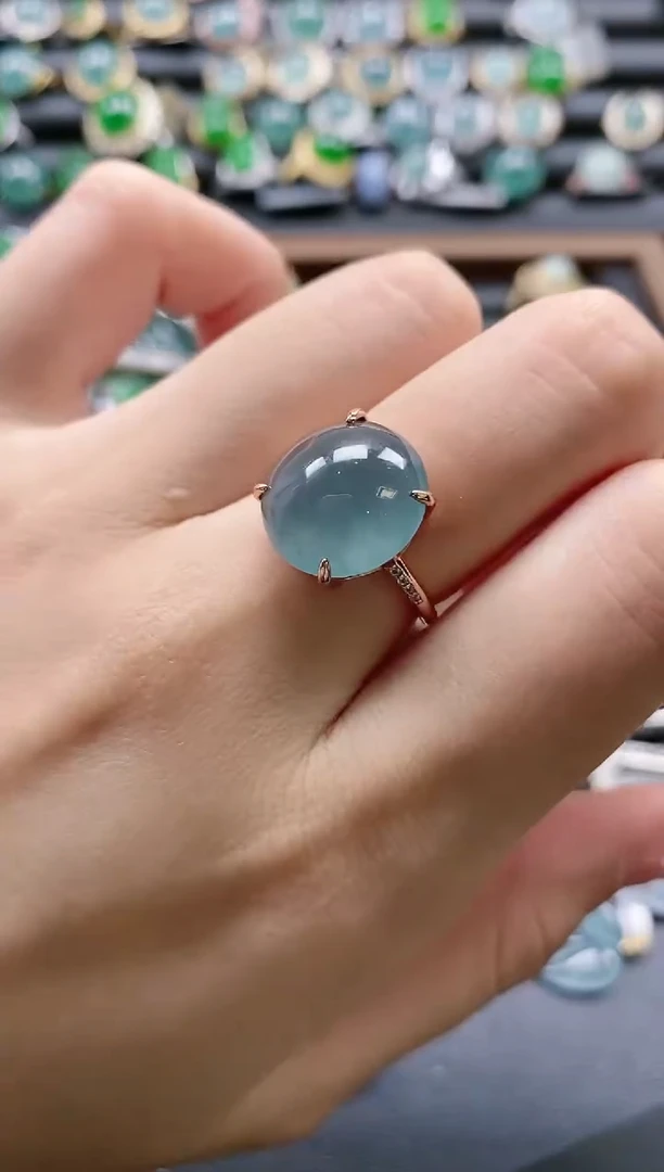 【闪购商品】翡翠戒指银S925镶嵌51511