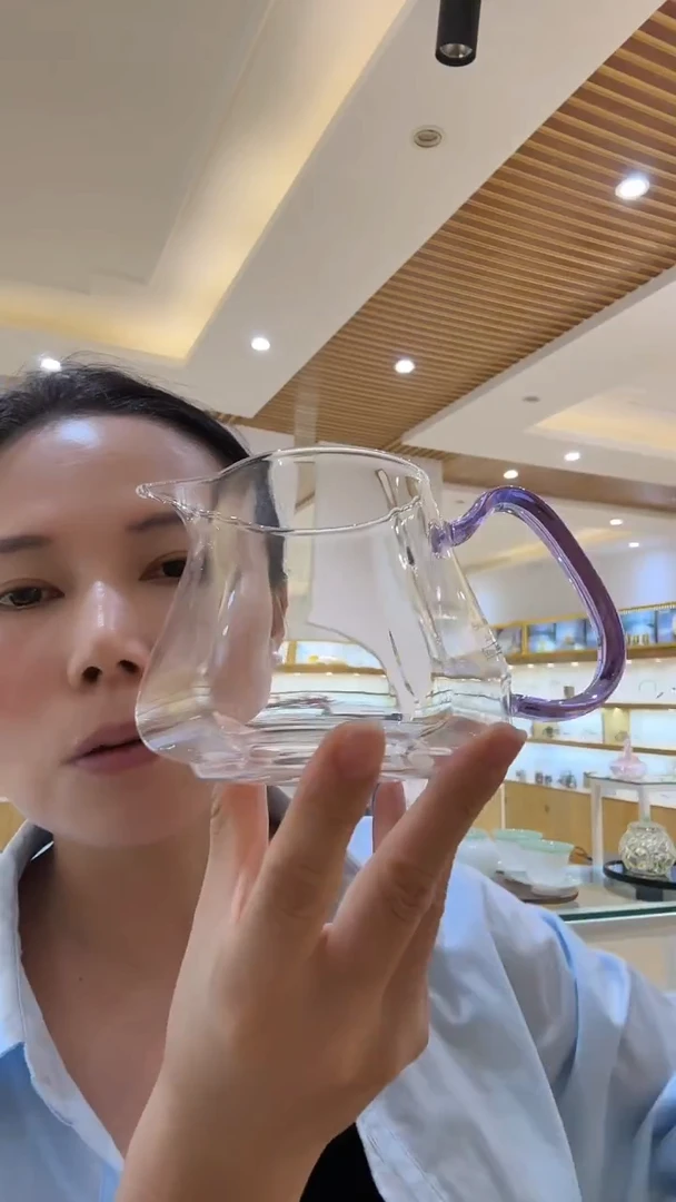 北大史紫色把手玻璃公道杯CH-30