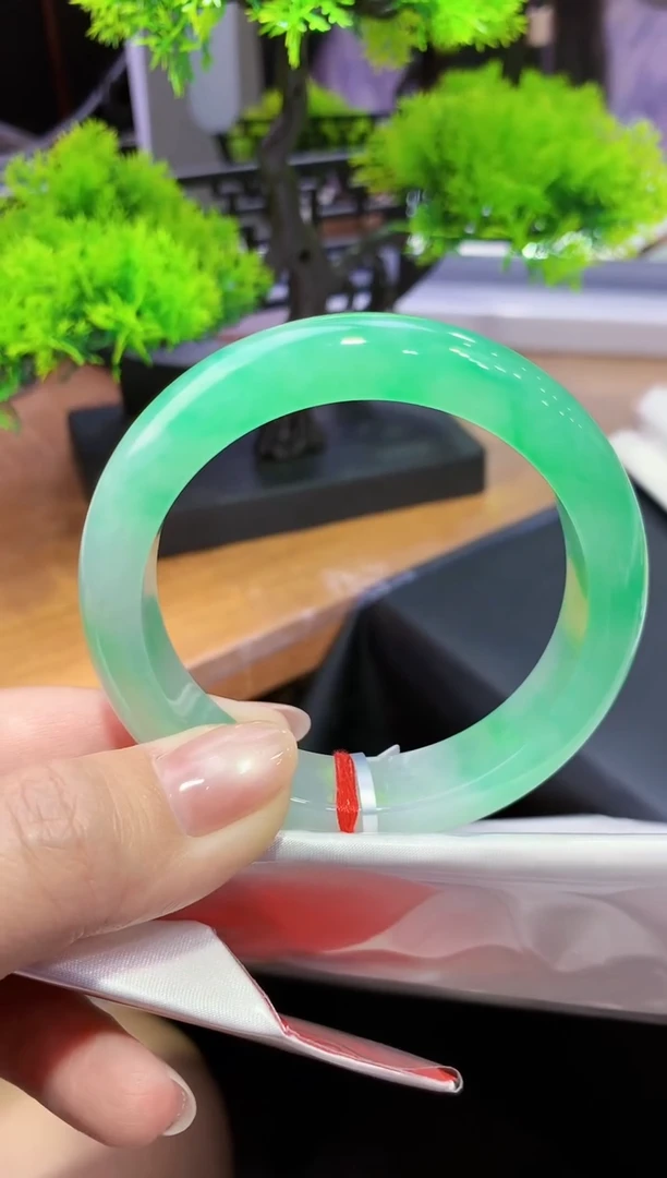 未镶嵌手镯翡翠k350天然A货缅甸翡翠57正圈总价20万定金2万