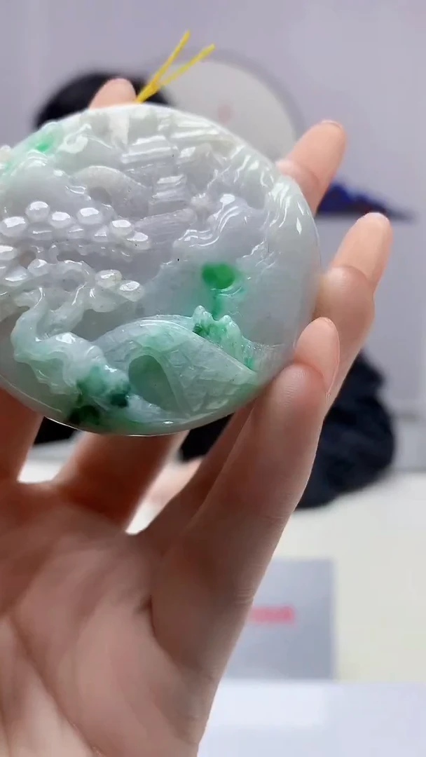 【闪购商品】定制翡翠未镶嵌5153DD-毛货挂件166