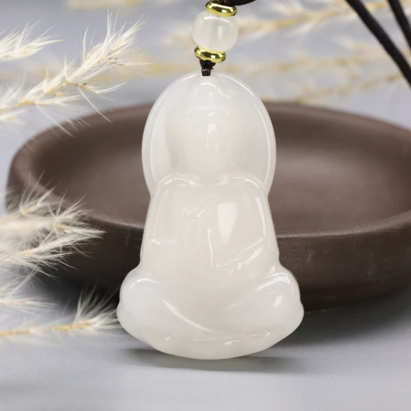 镶嵌观音吊坠吉祥如意天然新疆金丝玉石平安无事男款女款生肖Y662