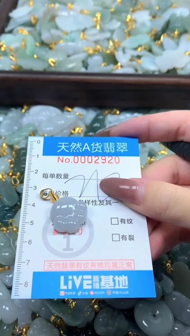 颈饰未镶嵌翡翠净货挂件-2920