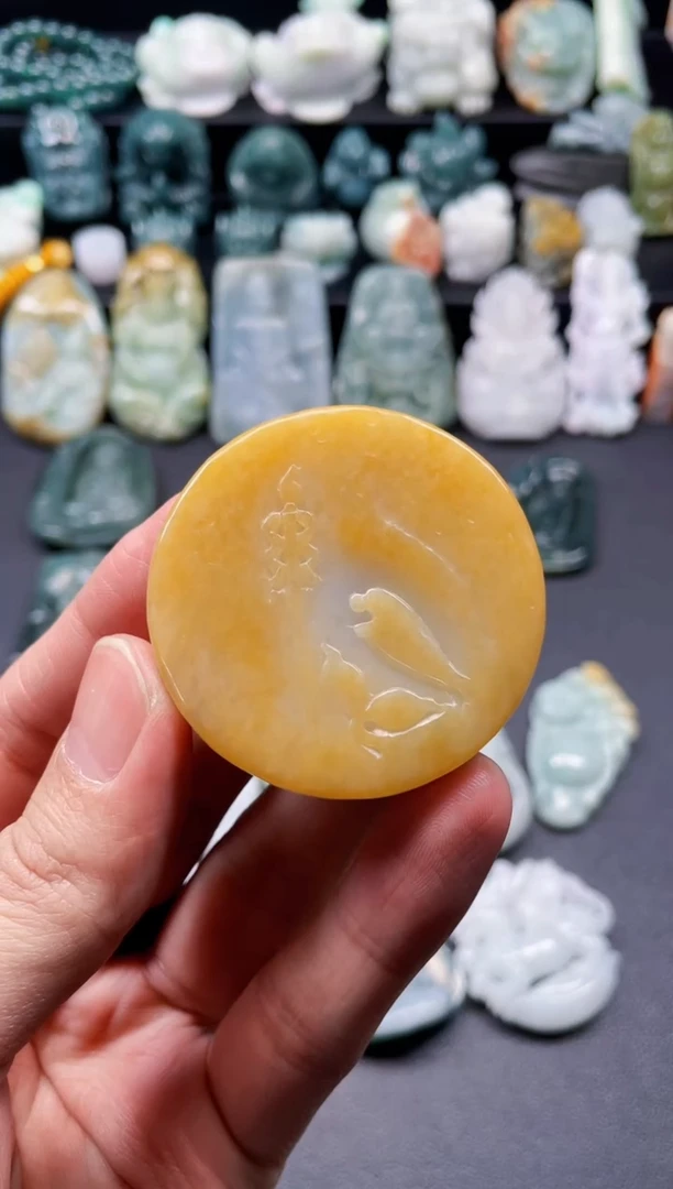 颈饰未镶嵌翡翠14  天然翡翠a货  悟道