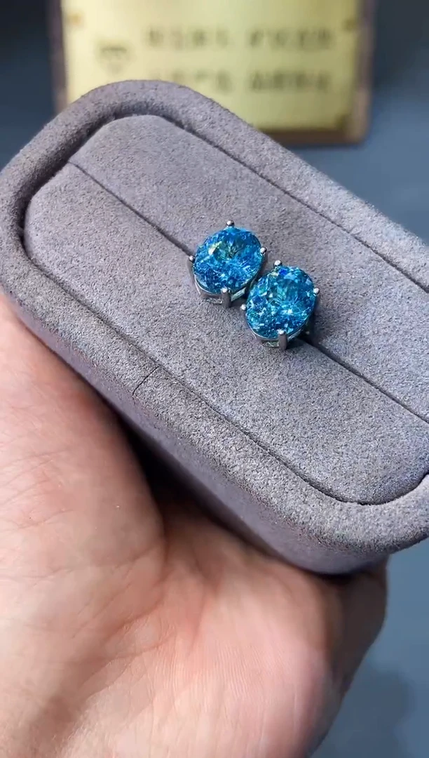 银S925镶嵌耳饰碧玺..........