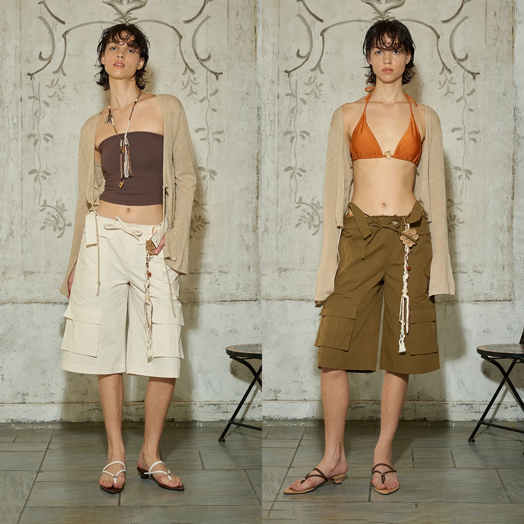 WapaWapa 原创设计25ss 解构设计感腰头工装口袋宽松中裤