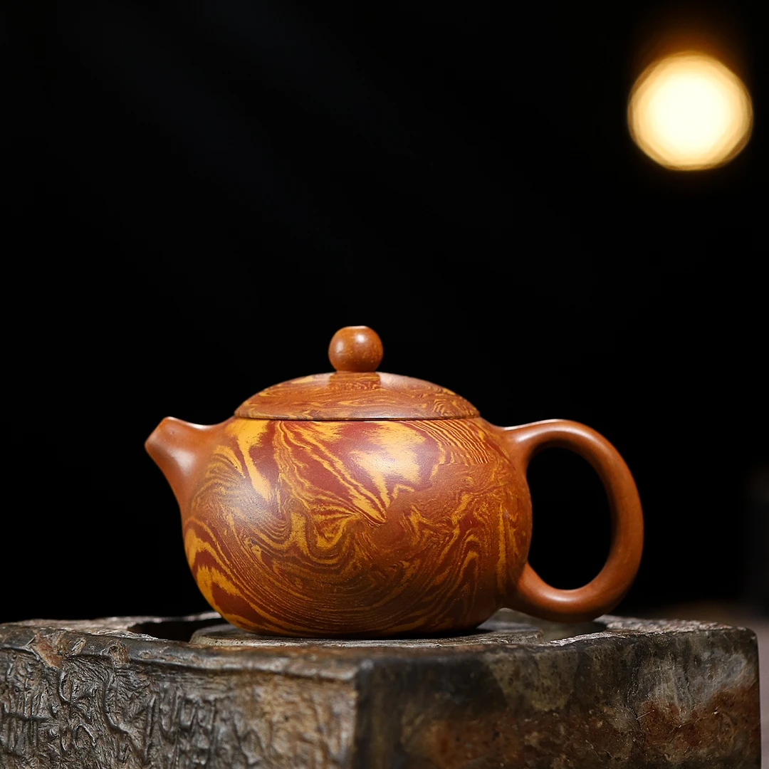 宜兴原矿绞泥 西施 容量约230毫升 手工制品 高端紫砂壶 茶具茶器