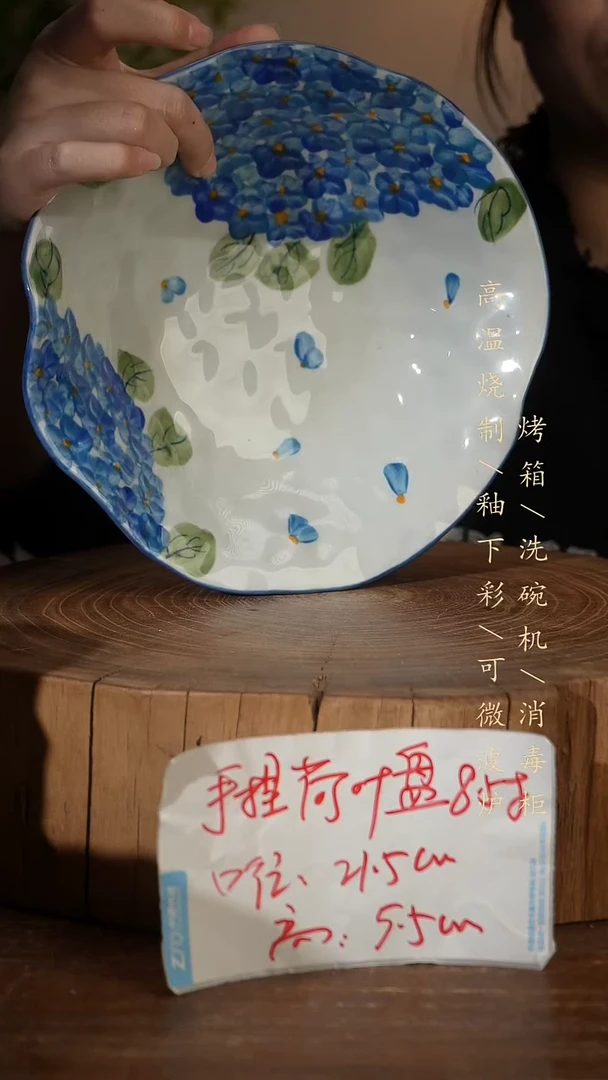 碗瓷景德镇手工手绘高温瓷釉下彩