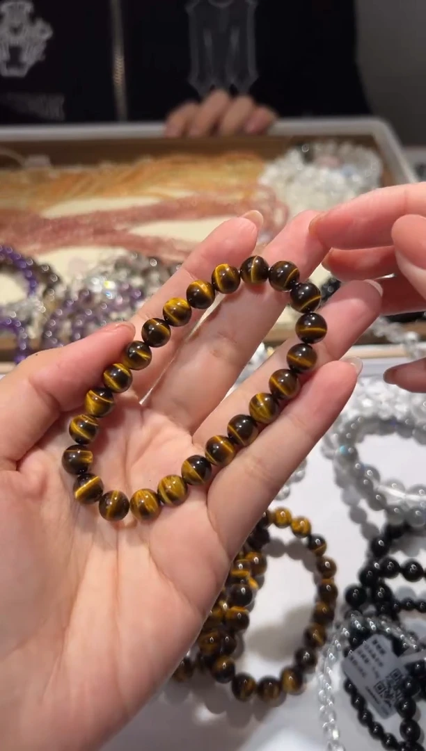 【闪购商品】木变石（虎睛石）手链未镶嵌8mm黄虎眼
