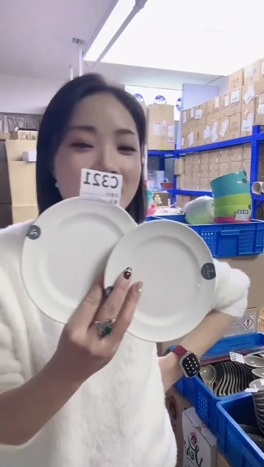 【闪购商品】瓷片进口家用百货分餐碟两套C321