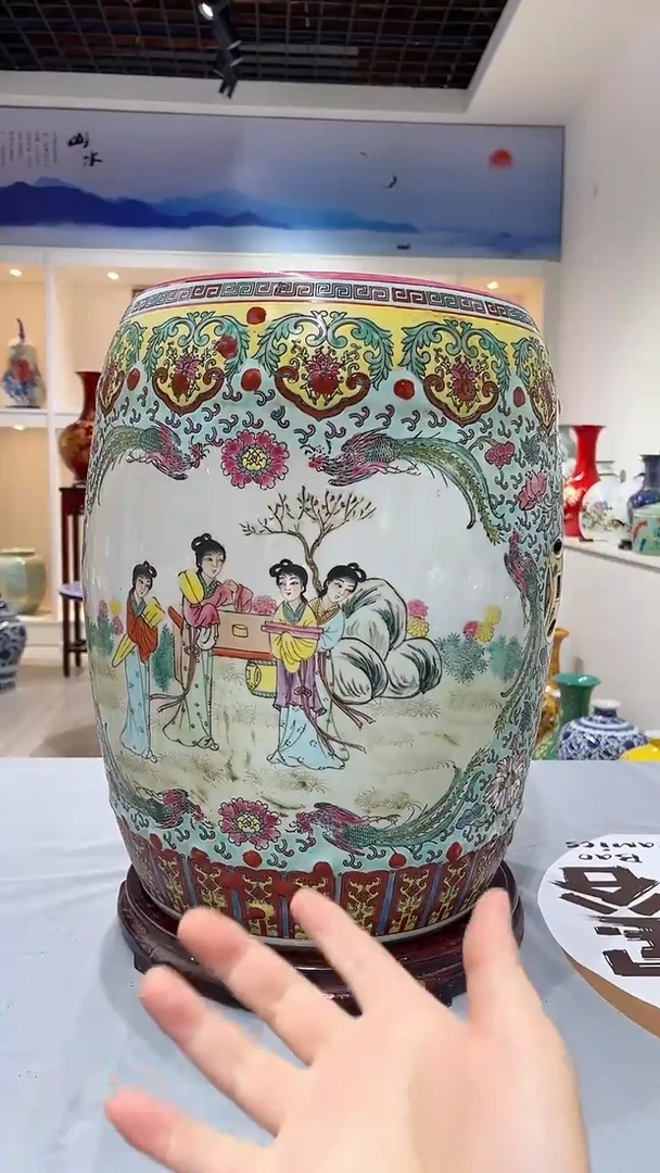 摆件凳子手工手绘